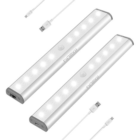 RXWLKJ Tragbare LED-Lampe mit Filteranschluss für 10 LEDs, an der Unterseite des Geräts befestigt, mit integriertem Bewegungsmelder und wiederaufladbarem Akku. Magnetische Fixierung. (1/5)