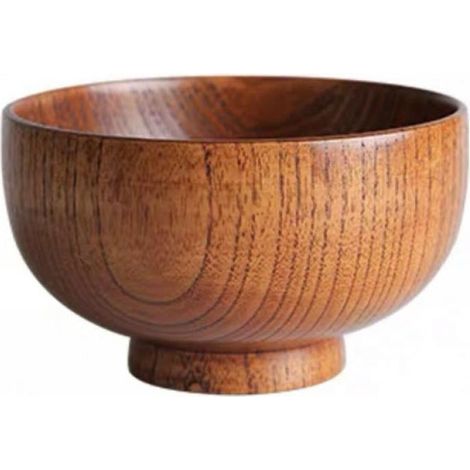 Bol En Bois - Bol Rond Pour Riz Soupe Salade Trempette - Bois De Jujubier Naturel - 9 À 15 Cm De Diamètre - 1 Pièce (1/5)