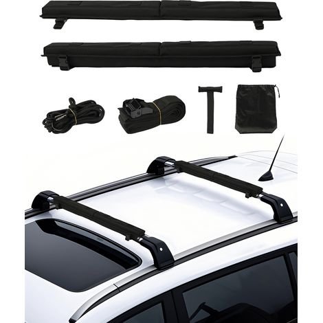 VEVOR Cuscinetti Morbidi per Portapacchi da Tetto, Cuscinetto Universale per Portapacchi per Auto 762 mm, Carico 80 kg con 2 Cinghie di Ancoraggio, 2 Cinghie ad Anello Borsa, per SUP Canoa Snowboard