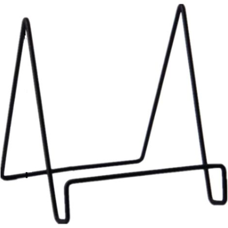 QAZQA Support de bureau pour livre de cuisine en acier inoxydable Noir (1/3)