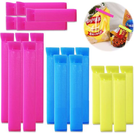 20 pinces de conservation des aliments, pinces colorées pour sacs alimentaires, pinces pour sacs alimentaires, pinces de fermeture pour sacs alimentaires, pinces réutilisables pour conserver la fraîch