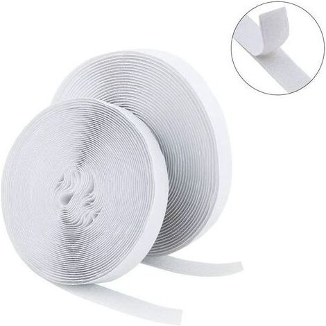 Kaelt - Bande velcro autocollante extra forte de 25 m, fermeture velcro double face Patte adhésive autocollante de 20 mm de large (1/5)