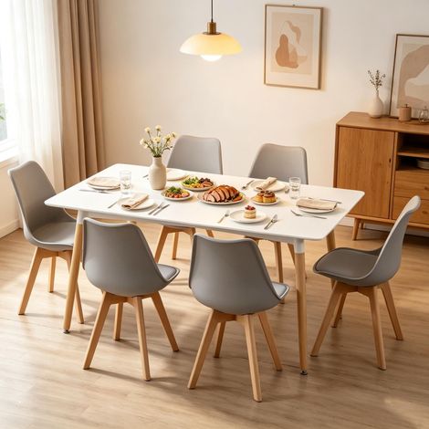 Silla de oficina, silla elegante con forma ergonómica, silla funcional, silla de salón, silla de conferencias, silla de recepción (solo con 6 sillas) (1/5)