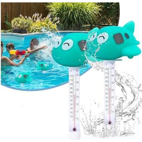 A Lot de 2 thermomètres flottants pour piscine - Pour piscines intérieures et extérieures, baignoires, aquariums, étangs (1/4)