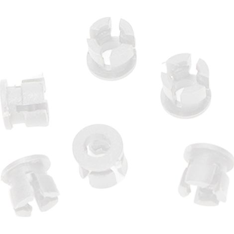 200pcs Fixation LED en plastique, clip plat pour montage diode électroluminescente, support indicateur bricolage expérience 0,1 pouce blanc (1/5)