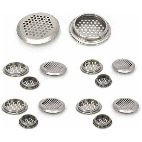 Grille de Ventilation 20 pièces grille inox Grille d'aération Trou Respiration pour armoire placard Air évacué Grille d'évacuation Ventilation pour Cuisine Meubles bouche Ronde (35mm) (1/5)