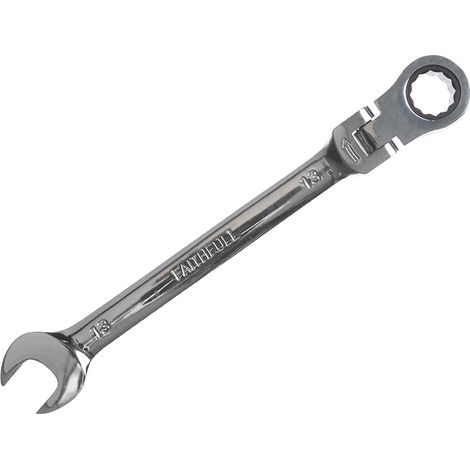 Faithfull SJW6113 Ratchet Combination Spanner Flex Head CV 13mm FAISPARAT13