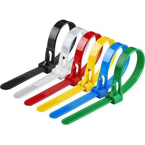 Collier de Serrage Plastique Réutilisables 4x150mm, Attache Câble Colorées, Serre Câbles Nylon, Colliers Serre-Cable Résistant aux UV - Lot de 360 Pièces (1/5)