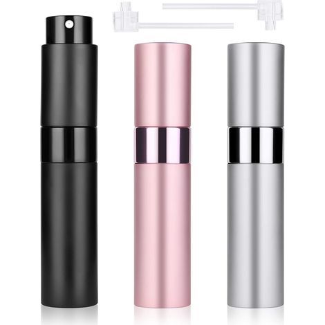 Parfümzerstäuber, 3 Stück leere, nachfüllbare Parfümzerstäuber, 10 ml Mini-Reisezerstäuber, einfach zu bedienen, auslaufsicher, Duft verdunstet nicht (1/5)