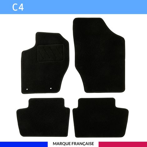 Tapis de voiture - Sur Mesure pour C4 (2004 - 2011) - 4 pièces - Tapis de sol antidérapant pour automobile (1/4)