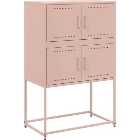 Maison La Vie - Buffet Salon Moderne - Meuble de rangement - rose 68,5x38,5x107 cm acier bu5011