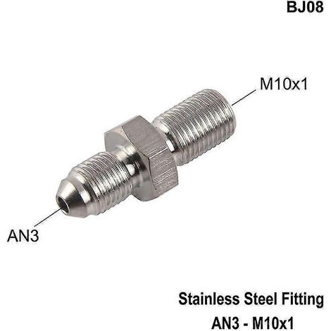 AN3 Motorrad-Hydraulikbremsleitung Banjo-Anschluss M10x1 Edelstahl 10mm--BJ08 (1/5)