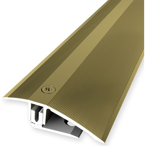 PROVISTON Ausgleichsprofil flexibel Parkettprofil Breite: 51 mm Höhenausgleich: 7 - 23 mm Länge: 1000 mm Aluminiumprofil Gold 1 Stück (1/5)