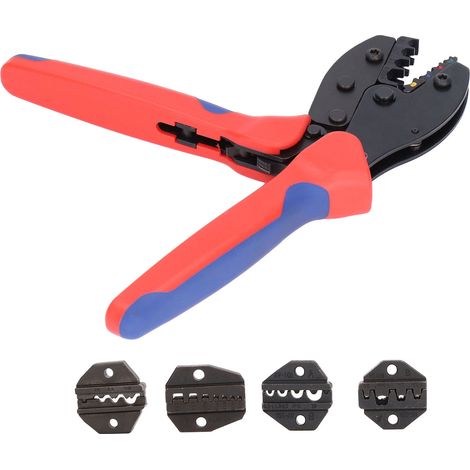 Pince à sertir 5 pièces, acier au carbone, outil de sertissage de câble, pince à ratchet (1/5)
