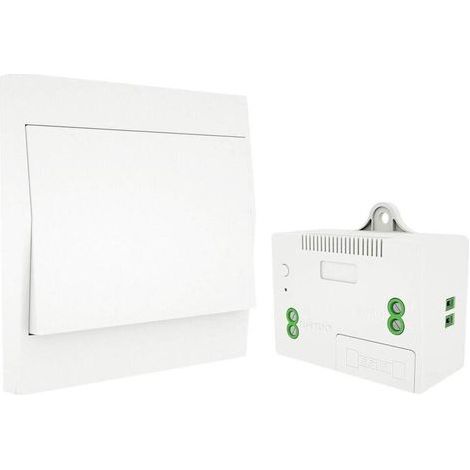 RF433 Interrupteur sans Fil, sans Pile, télécommande Murale Va et vient, Interrupteur Mural Auto alimenté, sans câblage, émetteur pour Panneau Mural, intérieur extérieur étanche-1&1 (1/5)