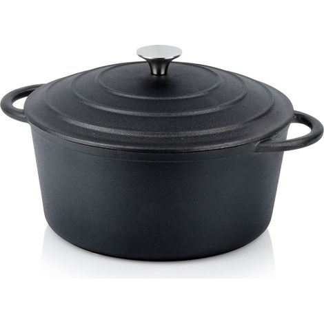 Gusseiserner Topf mit Deckel, Gusseisen, 26 cm, 5 l (1/5)