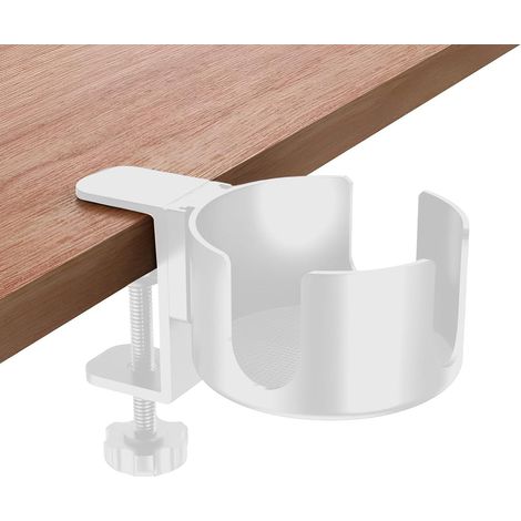 Porte Gobelet Boisson Bouteille, 1 pièces Porte gobelet de Table Porte Gobelet à Clipser Porte Gobelets de Bureau Porte Tasse Table Support Mug Porte gobelet pour Les Bureaux (Blanc) (1/5)