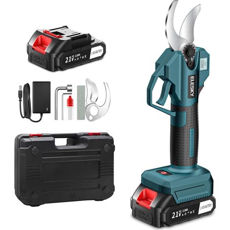 Sécateur Électrique 40 mm compatible 18V, sans Batterie Moteur sans balais, lame SK5, écran LCD, coupe jusqu’à 40 mm, double sécurité, idéal arbres fruitiers et jardin. (1/5)