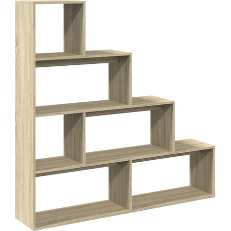 Maison Exclusive - Raumteiler-Bücherregal 4 Stufen Sonoma-Eiche 1