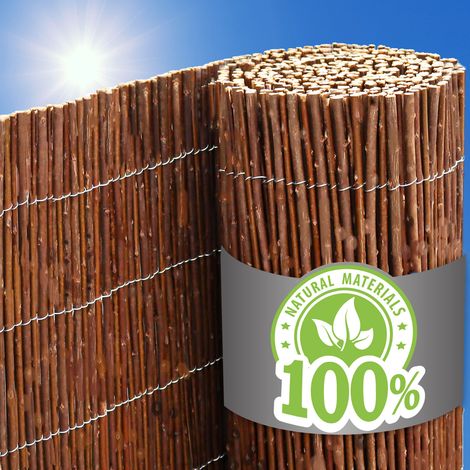 120x600 Balkon Sichtschutz Gartenzaun Weidenzaun - Garten Sichtschutzmatte Weide