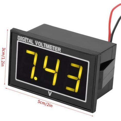 1 Voltmètre LED,Étanche,0,56 pouce,2,5-30V,Vélos électriques (1/3)