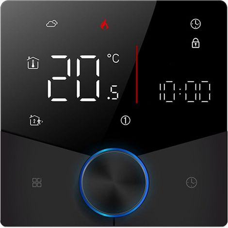 Intelligenter WLAN-Thermostat, digitaler Temperaturregler, Steuerung per Smartphone-App, Touchscreen-LC