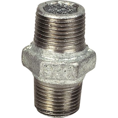 Mamelón de fundición galvanizado M15x21