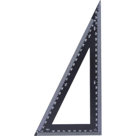 Règle équerre en métal de 12 pouces, rapporteur d'angle 30/60 degrés, équerre de menuiserie en acier à haute teneur en carbone, outil de mesure pour le travail du bois, la (1/5)