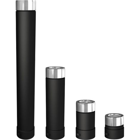 JONCOUX Élément droit - Apollo Pellets 2.0 - noir - Ø80/130 mm - longueur 150 mm