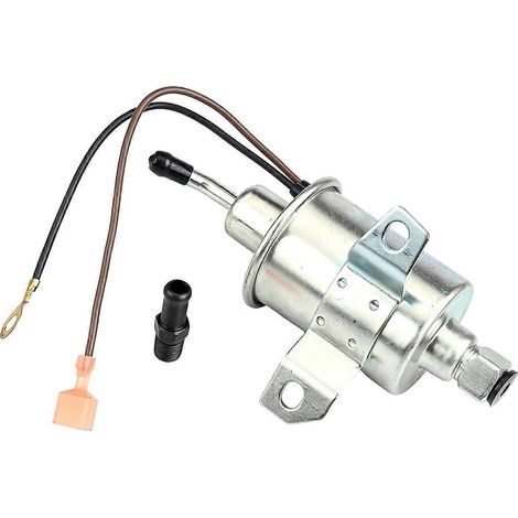 Pièce de rechange E11007 pour pompe d'alimentation en carburant 12 V avec boîtier de pompe en métal, câbles de connexion et support de montage pour l'entretien des véhicules de moissonneuse-batteuse e (1/5)