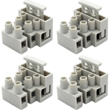 4pcs 3 Pole Fused Terminal Block 10A Fuse Connector for Electrical Equipment that Requires Circuit Protection (3P) (1/5)
