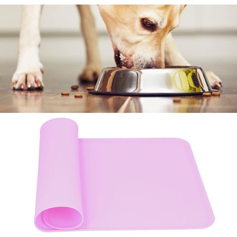 Auslaufsichere, wasserdichte und rutschfeste Silikon-Futtermatte für Futternäpfe (Pink) – 1 Stück – 30 x 48 cm (1/5)