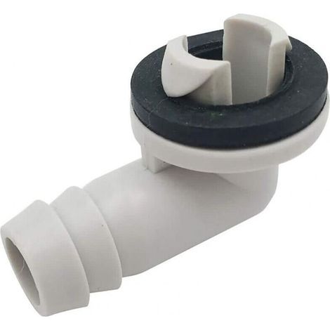 Raccordo in plastica per tubo di scarico del condizionatore d'aria - Raccordo a gomito e anello in gomma (1/4)