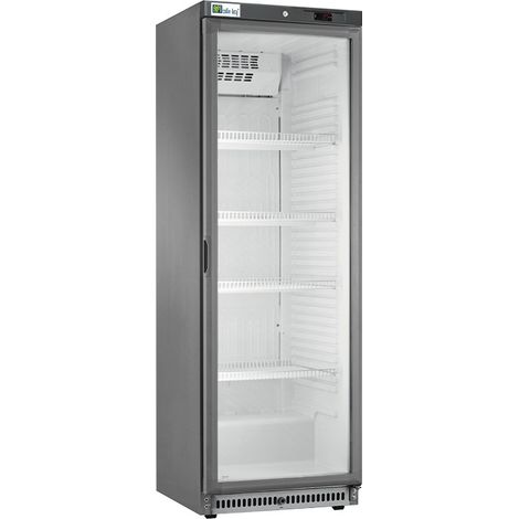 Armoire positive porte vitrée - 308 l - finition inox - AFI COLLIN-LUCY