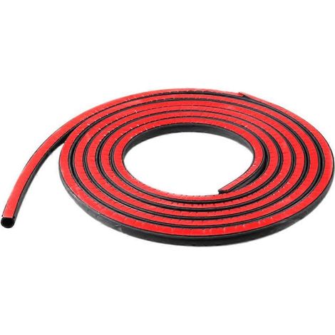 Joint d'étanchéité en caoutchouc pour porte de voiture, type D, insonorisant, coupe-vent et anti-poussière, de 4 m de long. (1/5)
