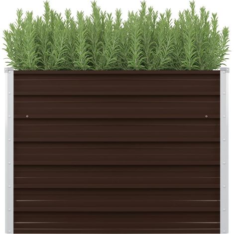 Jardinière，Lit surélevé de jardin Marron 100x40x77 cm Acier galvanisé CFW20479 (1/5)