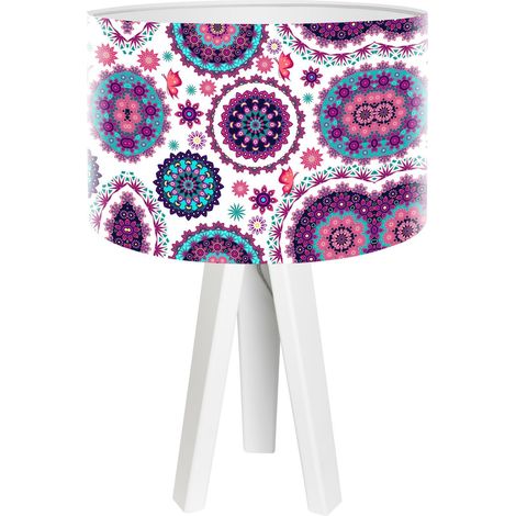 Lampe de chevet yoga foto-232 - Blanc, multicolore