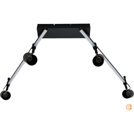 [NEUWERTIG] B-Ware Paul Neuhaus 6525 18 Barik Led Deckenleuchte Led Gu10 28 W Schwarz Leuchte Lampe