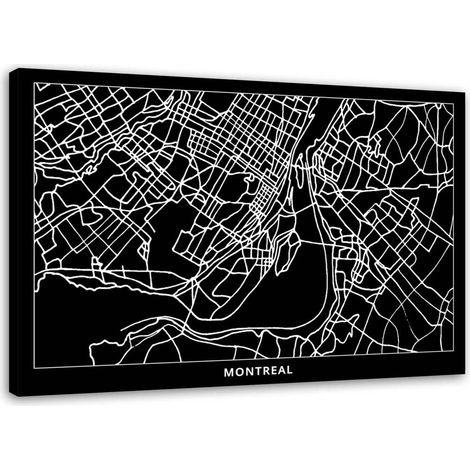 Tableau sur toile Plan de la ville de Montréal 60x40 (1/5)