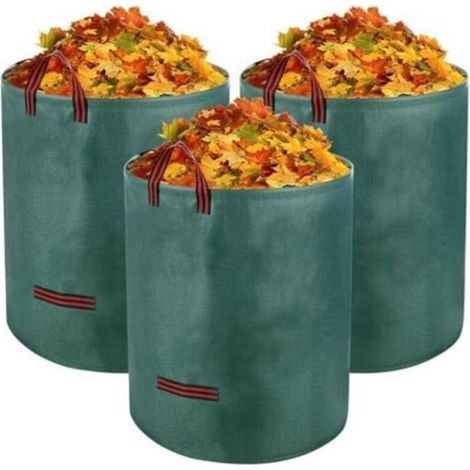 Pair 3 Sac Dechets Verts de jardin de 272 L, Sac Jardin Dechets Verts, pliables et portables, Big Bag adapté aux feuilles, aux déchets de pelouse (1/5)