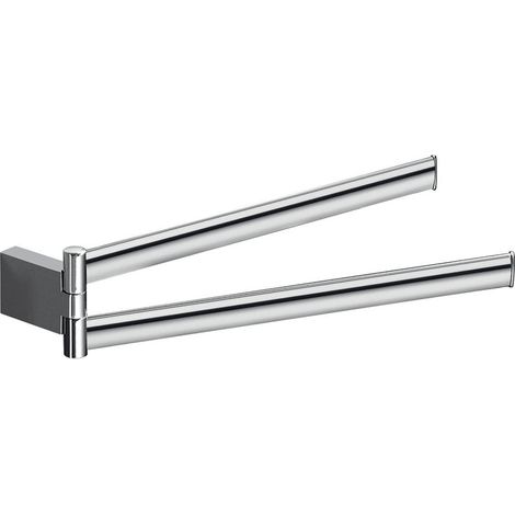 Portasalviette a snodo cromato per bagno in Cromall 36,5x1,5x7 cm (1/4)