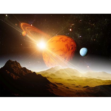 papier peint panoramique Univers orange et marron - Sanders & Sanders (1/5)