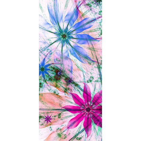 Flower silhouettes, intissé photo mural, 90 x 202 cm, 1 part (1/3)
