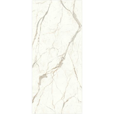 Carrelage effet Marbre Blanc Calacatta Prima Bookmatch A 278x120x0,6 cm Brillant Faventa - Mur intérieur (vendu par carton de 3,336 m²) - RO'MA CARRELAGE