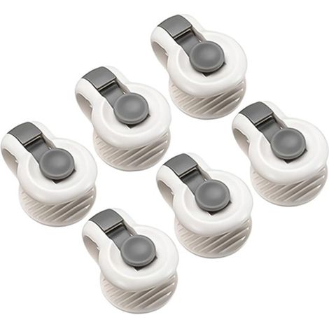 Juego de 6 clips de plástico para fundas, cierre invisible, ABS antideslizante y resistente, para sábanas, manteles y protectores de colchón, 5,2 x 3,6 x 3 cm. (1/5)