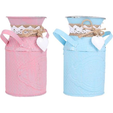 Lot de 2 pots de fleurs modernes (1/3)