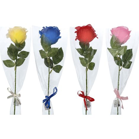 de 4 roses artificielles lumineuses LED Cadeau idéal pour