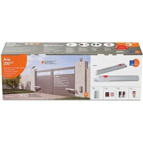 Nicehome – Kit de motorisation de portail à vérins – Ouverture rapide 14s – Charge max 250kg – Longueur max 2,2m – Compatible solaire (1/3)