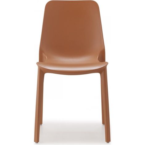 SEDIA GINEVRA colorata per esterni/interni confezione da 6 pezzi terracotta (1/4)