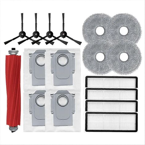 Pour aspirateur robot Roborock : brosse principale, filtre, lingettes de nettoyage et sac à poussière (1/5)